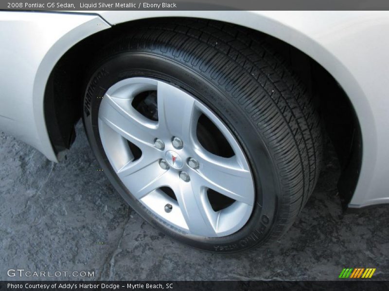 Liquid Silver Metallic / Ebony Black 2008 Pontiac G6 Sedan