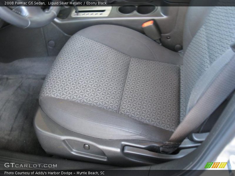 Liquid Silver Metallic / Ebony Black 2008 Pontiac G6 Sedan