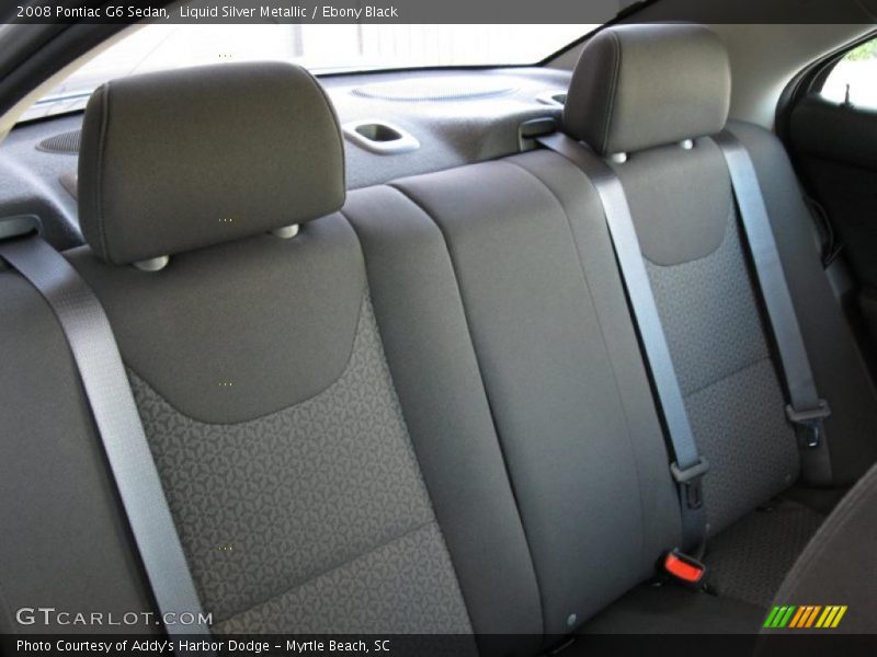 Liquid Silver Metallic / Ebony Black 2008 Pontiac G6 Sedan