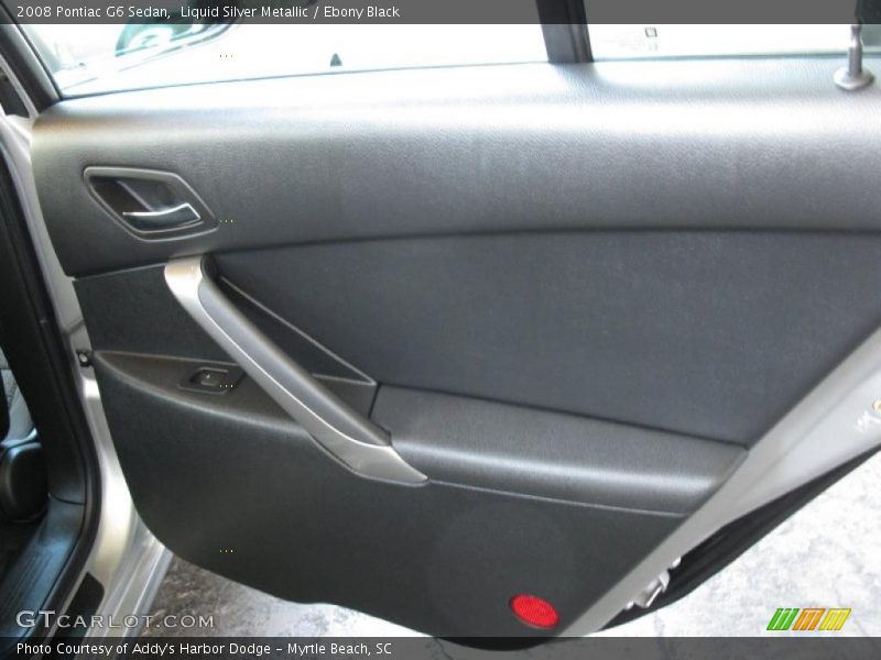 Liquid Silver Metallic / Ebony Black 2008 Pontiac G6 Sedan