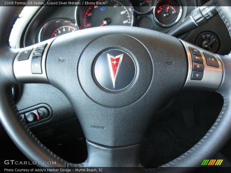 Liquid Silver Metallic / Ebony Black 2008 Pontiac G6 Sedan