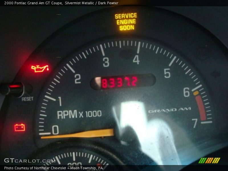 Silvermist Metallic / Dark Pewter 2000 Pontiac Grand Am GT Coupe