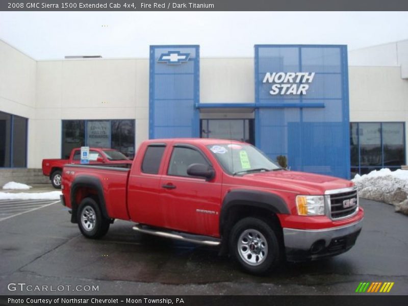 Fire Red / Dark Titanium 2008 GMC Sierra 1500 Extended Cab 4x4