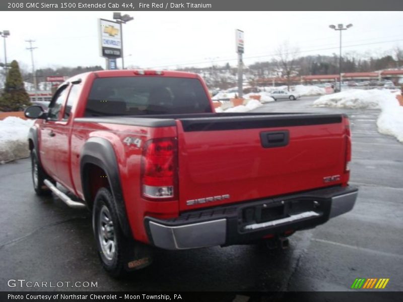 Fire Red / Dark Titanium 2008 GMC Sierra 1500 Extended Cab 4x4