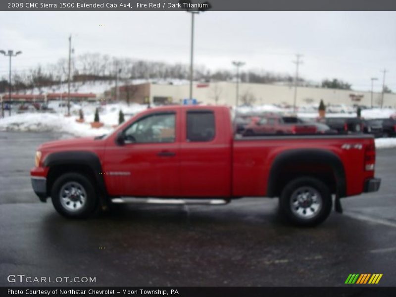 Fire Red / Dark Titanium 2008 GMC Sierra 1500 Extended Cab 4x4
