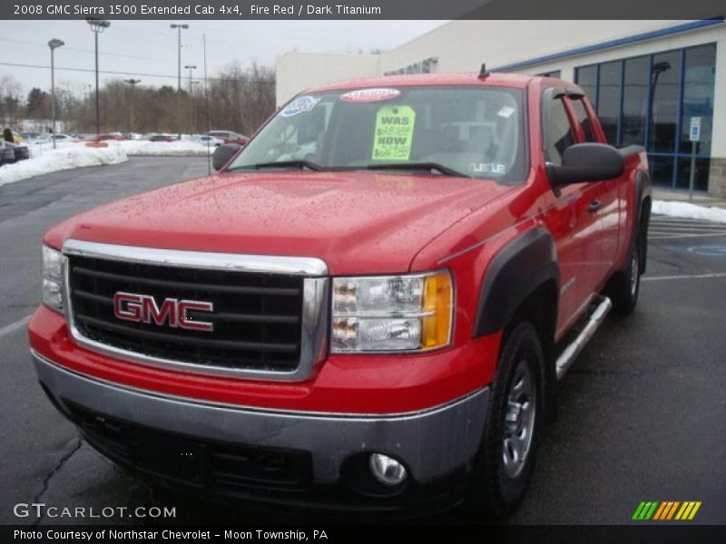 Fire Red / Dark Titanium 2008 GMC Sierra 1500 Extended Cab 4x4