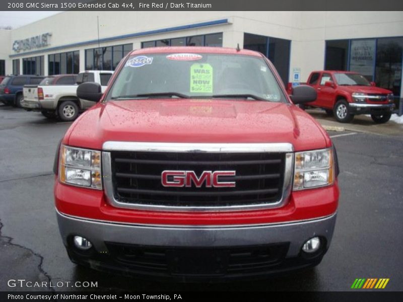 Fire Red / Dark Titanium 2008 GMC Sierra 1500 Extended Cab 4x4