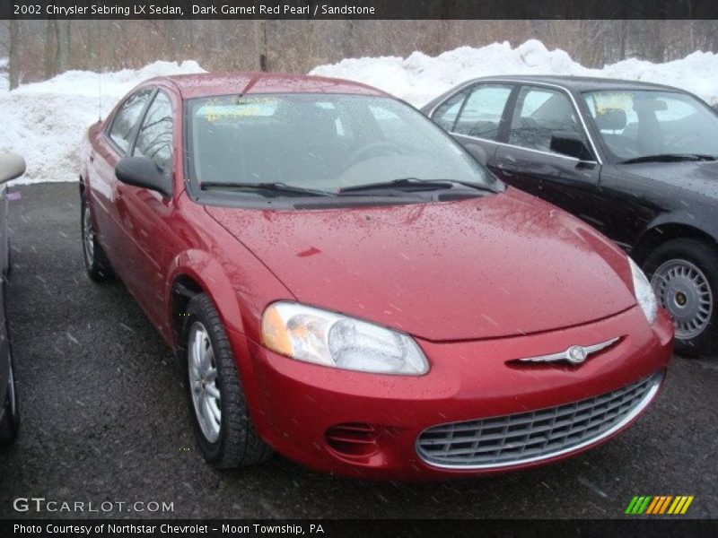 Dark Garnet Red Pearl / Sandstone 2002 Chrysler Sebring LX Sedan