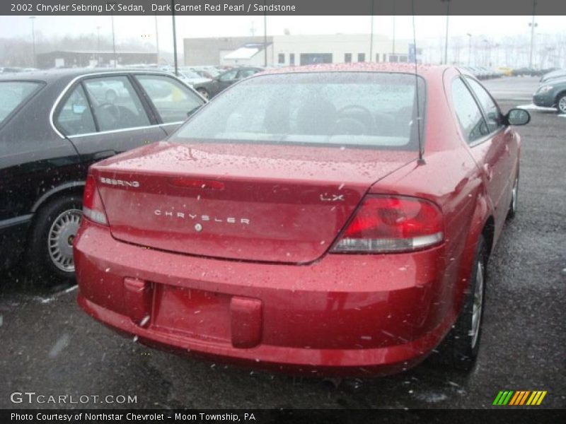 Dark Garnet Red Pearl / Sandstone 2002 Chrysler Sebring LX Sedan