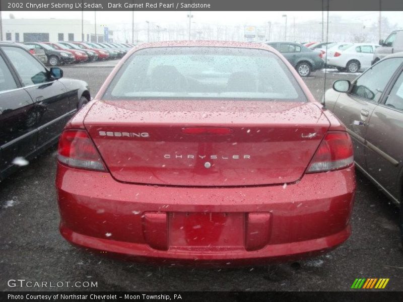 Dark Garnet Red Pearl / Sandstone 2002 Chrysler Sebring LX Sedan