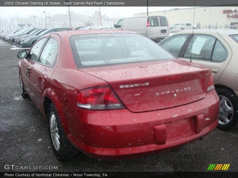 Dark Garnet Red Pearl / Sandstone 2002 Chrysler Sebring LX Sedan