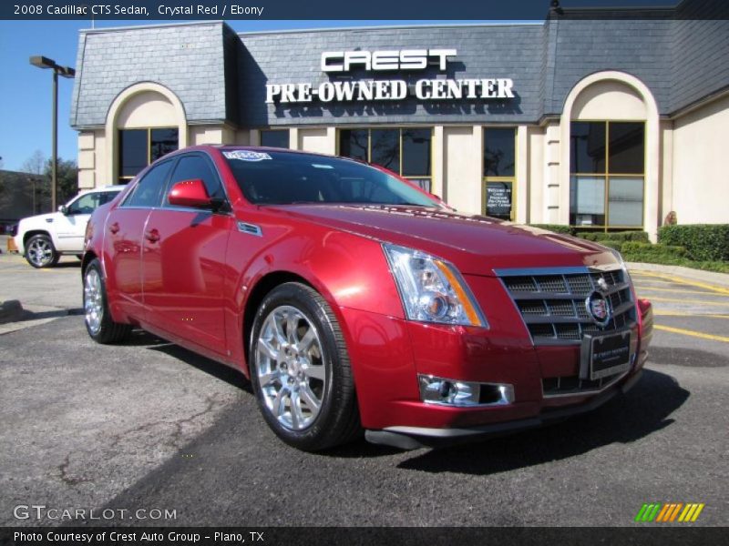 Crystal Red / Ebony 2008 Cadillac CTS Sedan