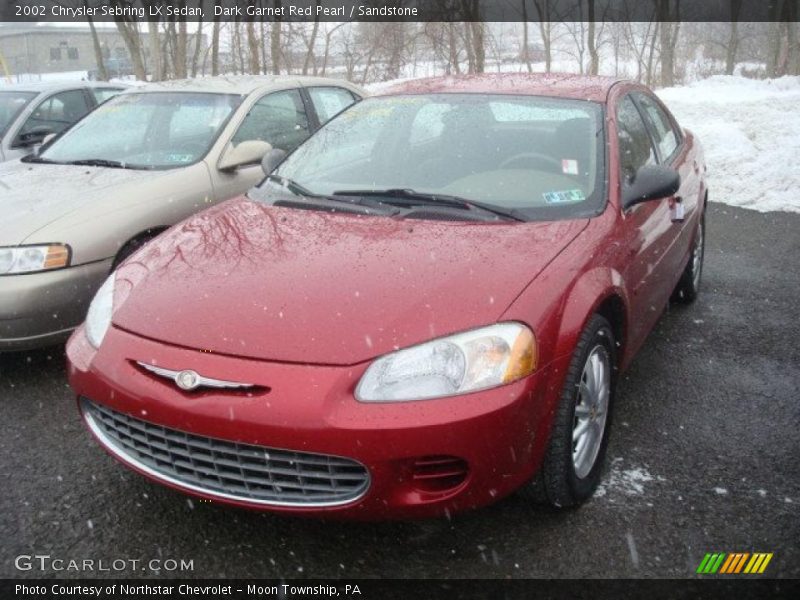 Dark Garnet Red Pearl / Sandstone 2002 Chrysler Sebring LX Sedan