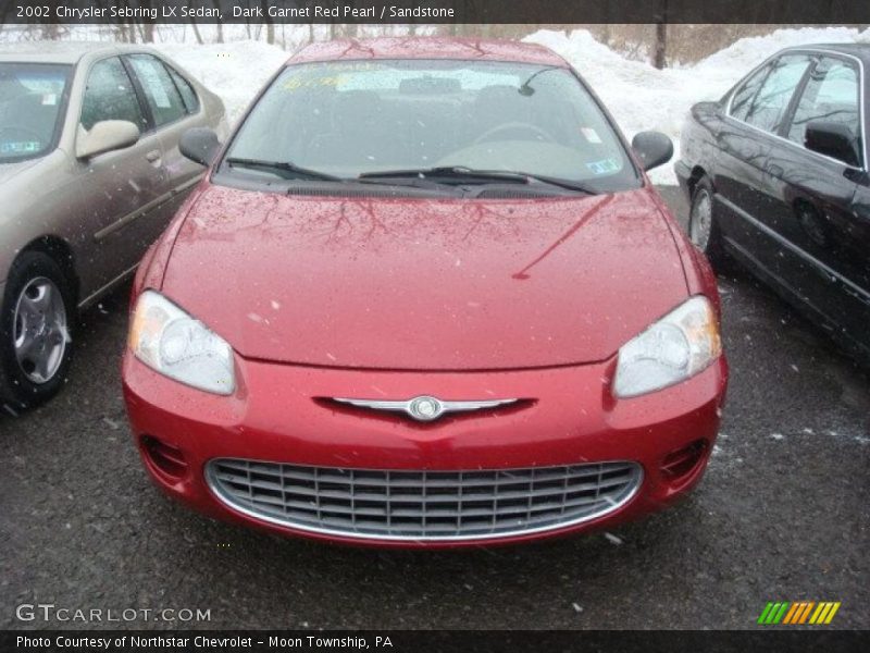 Dark Garnet Red Pearl / Sandstone 2002 Chrysler Sebring LX Sedan