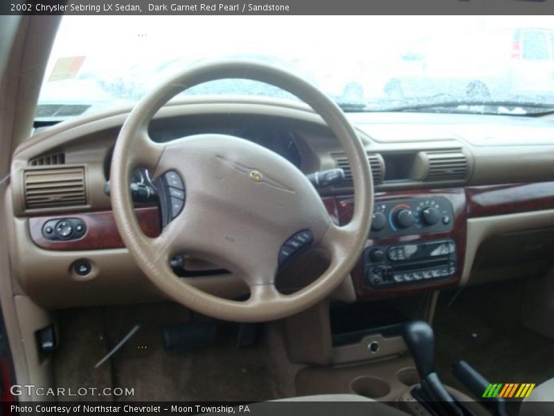 Dark Garnet Red Pearl / Sandstone 2002 Chrysler Sebring LX Sedan