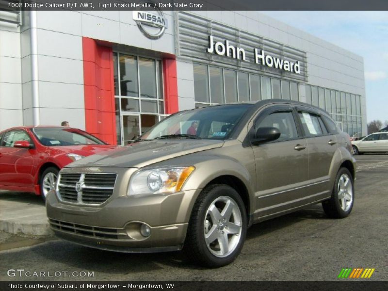 Light Khaki Metallic / Dark Slate Gray 2008 Dodge Caliber R/T AWD