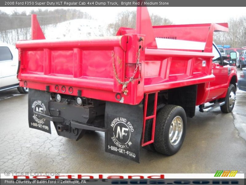 Bright Red / Medium Stone 2008 Ford F350 Super Duty XLT Regular Cab 4x4 Dump Truck