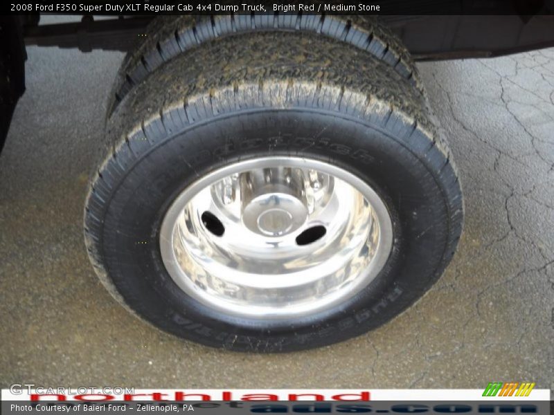 Bright Red / Medium Stone 2008 Ford F350 Super Duty XLT Regular Cab 4x4 Dump Truck
