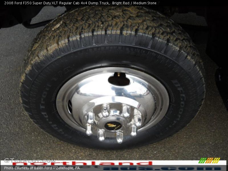 Bright Red / Medium Stone 2008 Ford F350 Super Duty XLT Regular Cab 4x4 Dump Truck