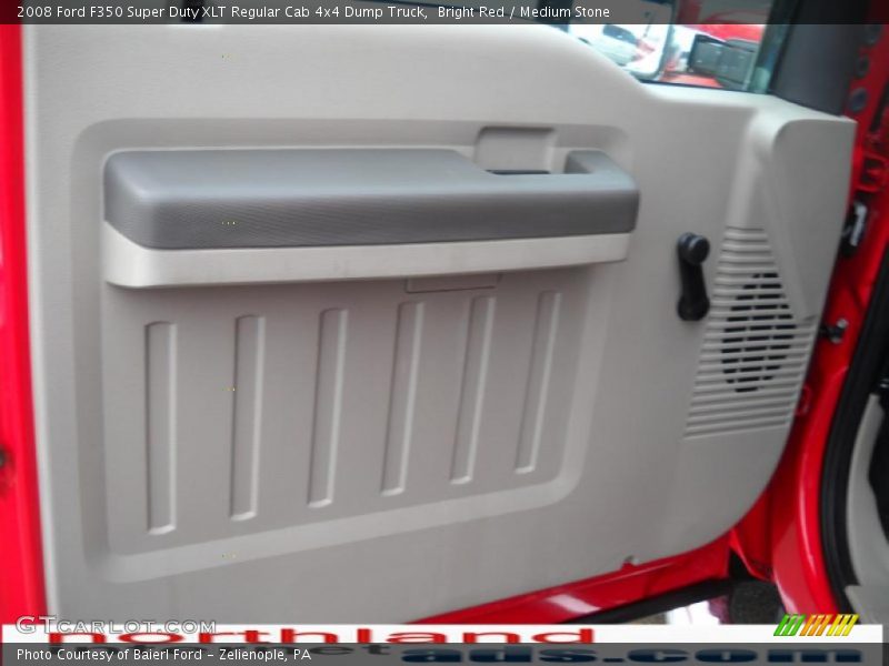 Bright Red / Medium Stone 2008 Ford F350 Super Duty XLT Regular Cab 4x4 Dump Truck