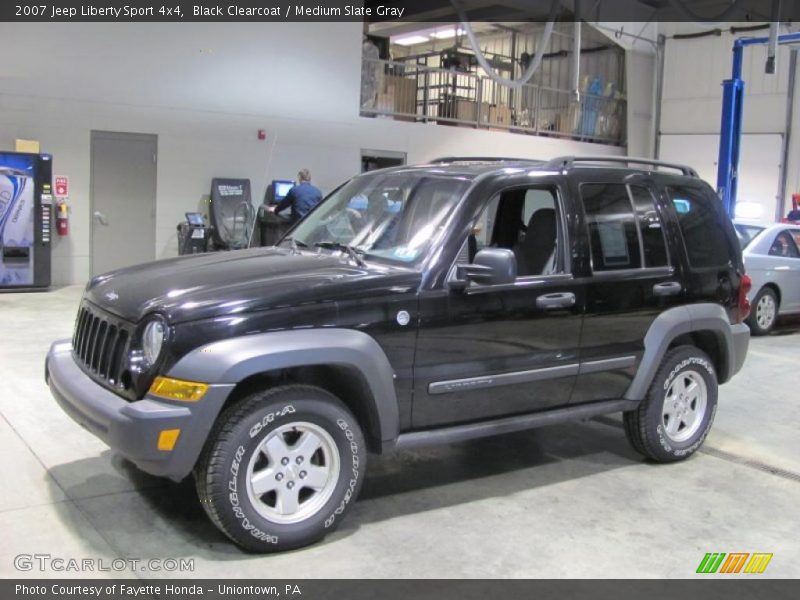 Black Clearcoat / Medium Slate Gray 2007 Jeep Liberty Sport 4x4