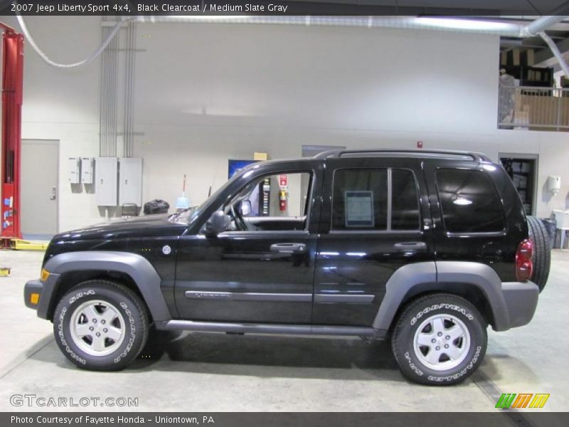 Black Clearcoat / Medium Slate Gray 2007 Jeep Liberty Sport 4x4