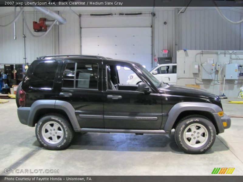 Black Clearcoat / Medium Slate Gray 2007 Jeep Liberty Sport 4x4