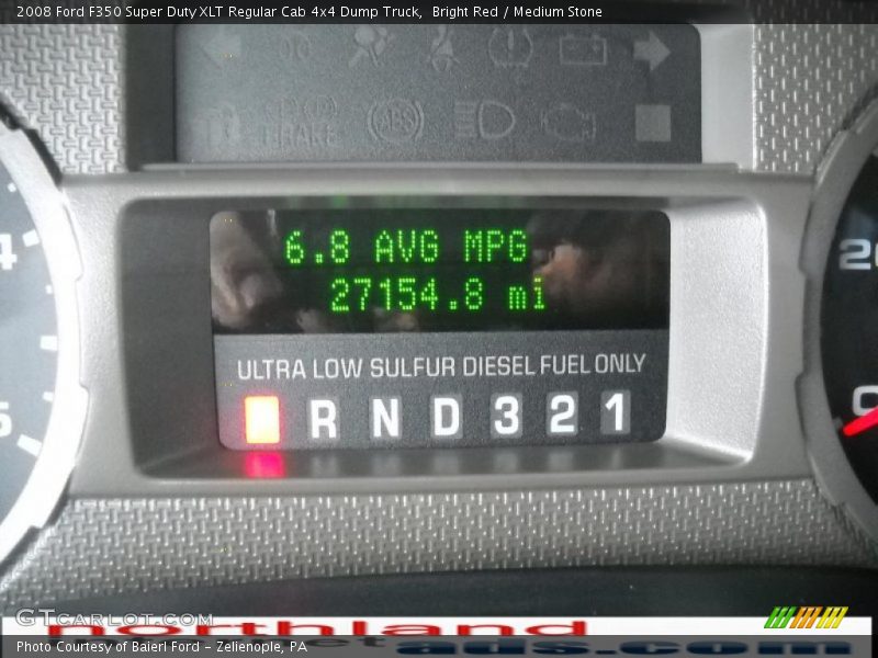 Bright Red / Medium Stone 2008 Ford F350 Super Duty XLT Regular Cab 4x4 Dump Truck