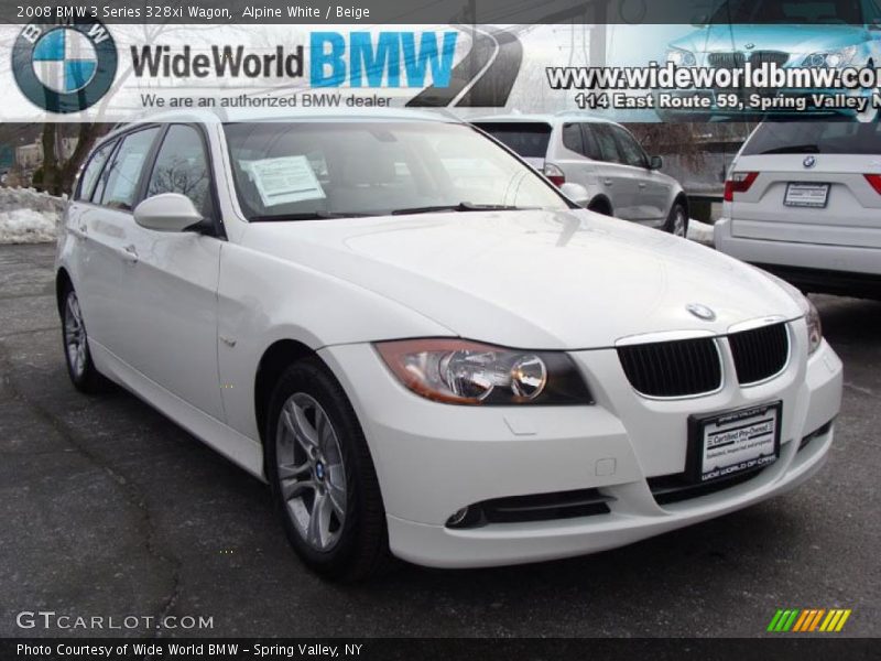 Alpine White / Beige 2008 BMW 3 Series 328xi Wagon