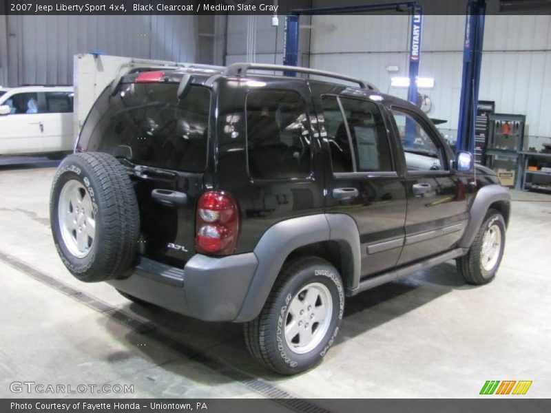 Black Clearcoat / Medium Slate Gray 2007 Jeep Liberty Sport 4x4