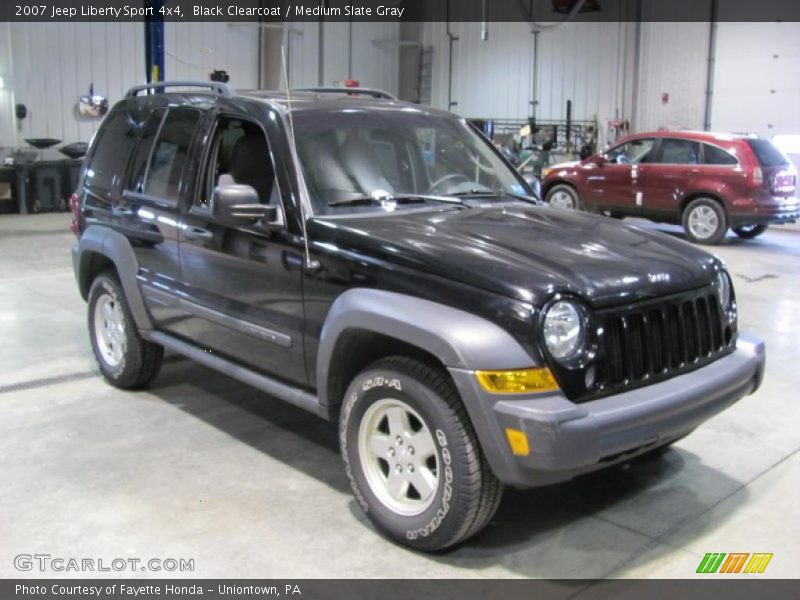 Black Clearcoat / Medium Slate Gray 2007 Jeep Liberty Sport 4x4