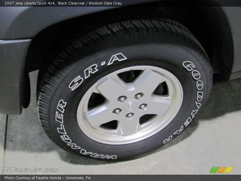 Black Clearcoat / Medium Slate Gray 2007 Jeep Liberty Sport 4x4