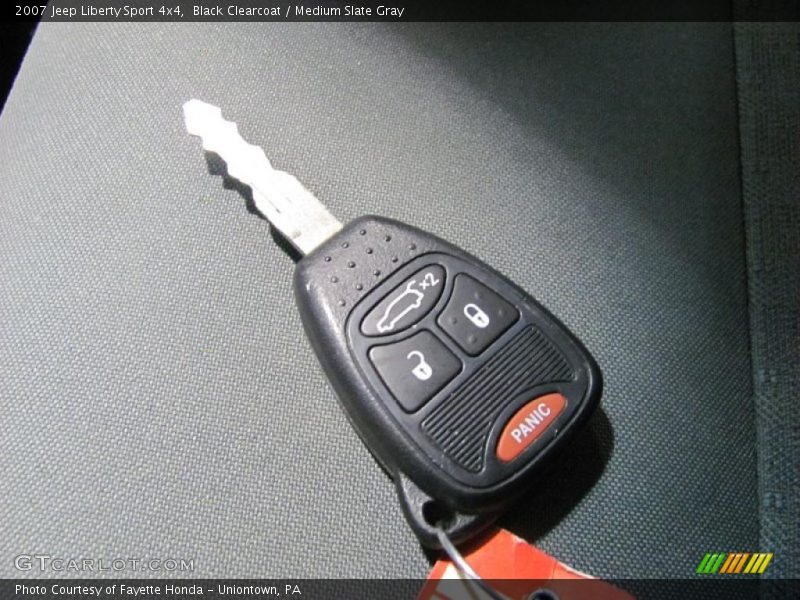Black Clearcoat / Medium Slate Gray 2007 Jeep Liberty Sport 4x4