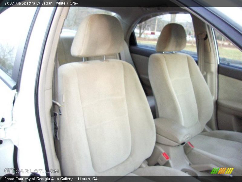White / Gray 2007 Kia Spectra LX Sedan