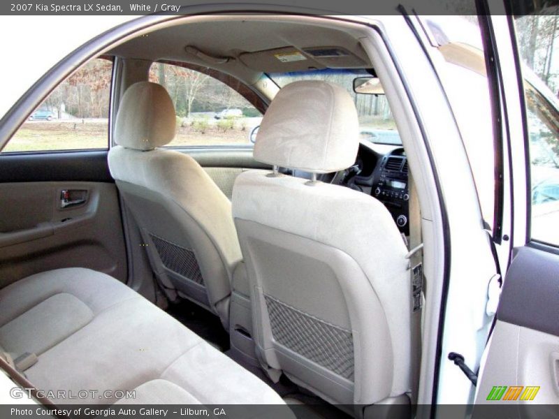 White / Gray 2007 Kia Spectra LX Sedan