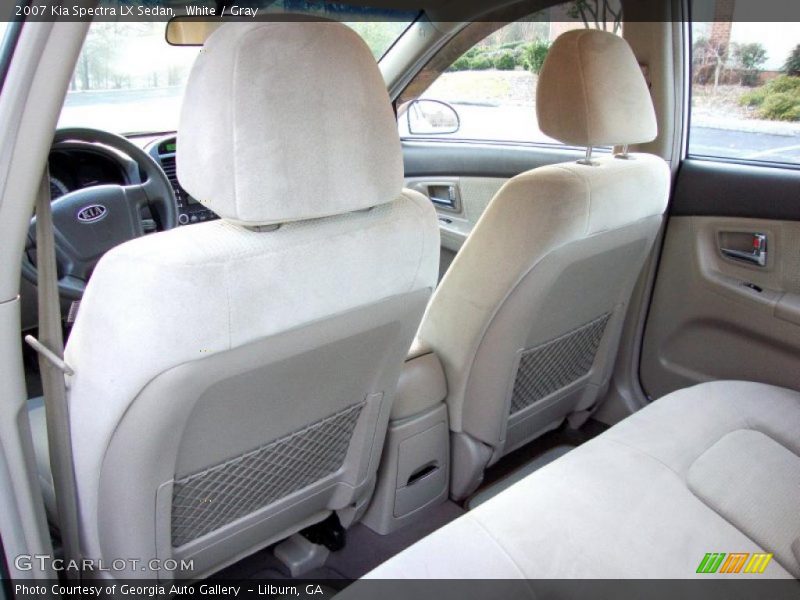 White / Gray 2007 Kia Spectra LX Sedan