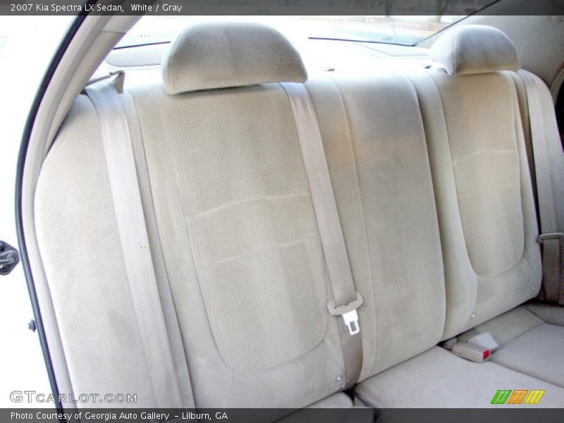 White / Gray 2007 Kia Spectra LX Sedan