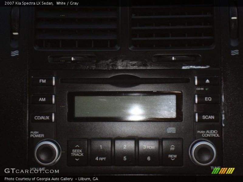 White / Gray 2007 Kia Spectra LX Sedan