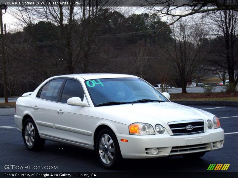 Clear White / Gray 2004 Kia Optima LX V6