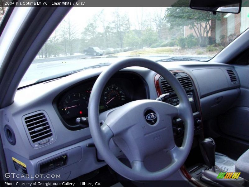 Clear White / Gray 2004 Kia Optima LX V6