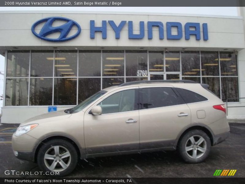 Satin Beige Metallic / Beige 2008 Hyundai Veracruz Limited AWD