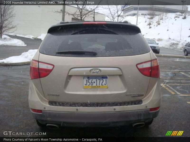 Satin Beige Metallic / Beige 2008 Hyundai Veracruz Limited AWD