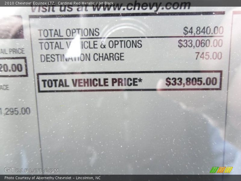 Cardinal Red Metallic / Jet Black 2010 Chevrolet Equinox LTZ