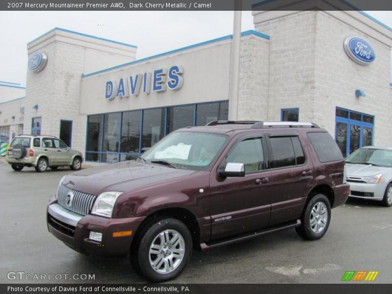 Dark Cherry Metallic / Camel 2007 Mercury Mountaineer Premier AWD