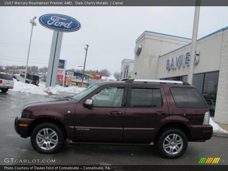 Dark Cherry Metallic / Camel 2007 Mercury Mountaineer Premier AWD