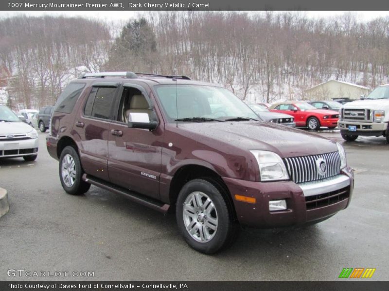 Dark Cherry Metallic / Camel 2007 Mercury Mountaineer Premier AWD