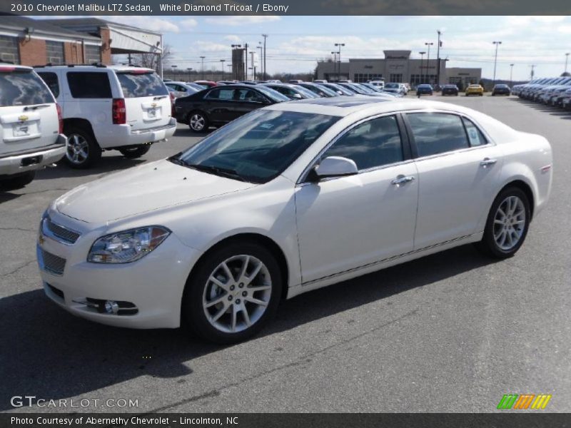 White Diamond Tricoat / Ebony 2010 Chevrolet Malibu LTZ Sedan