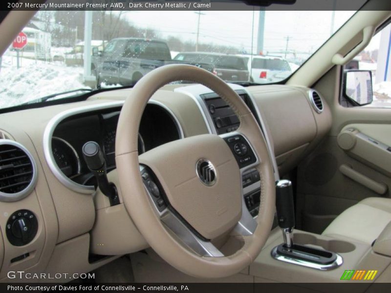 Dark Cherry Metallic / Camel 2007 Mercury Mountaineer Premier AWD