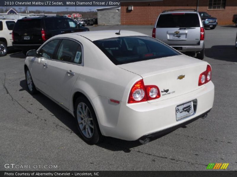 White Diamond Tricoat / Ebony 2010 Chevrolet Malibu LTZ Sedan