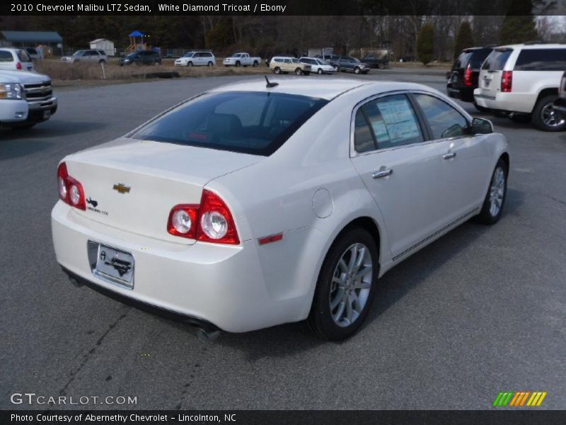 White Diamond Tricoat / Ebony 2010 Chevrolet Malibu LTZ Sedan